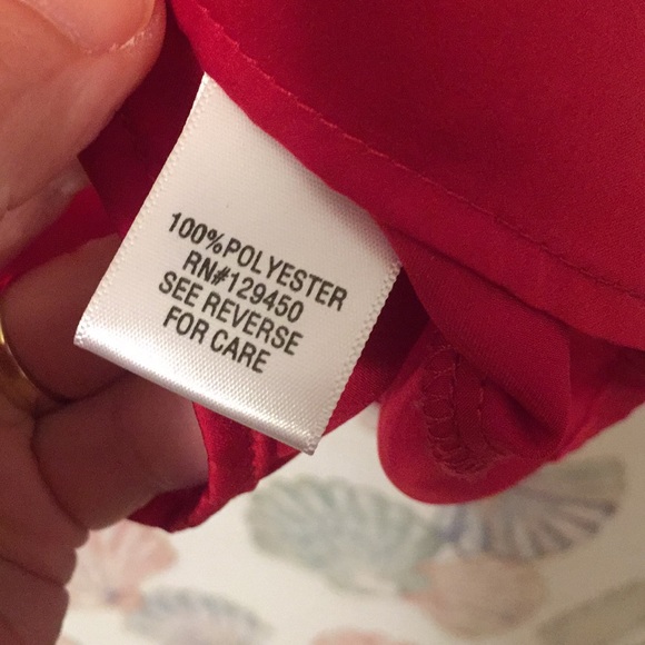 Red Button Down Top by Apt 9 Large - Picture 5 of 8